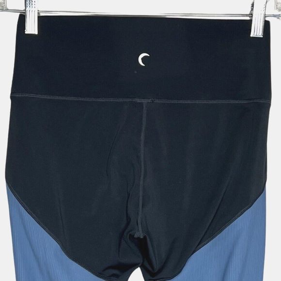 Zyia Active Leggings Womens 6‎ 8 Blue Storm Parallel Luxe Colorblock Athleisure - Picture 4 of 6